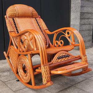 Jiajing Furniture Кресло-качалка из ротанга с усиленной поясничной поддержкой, цвет honey