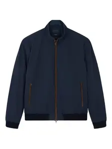 Бомбер с замшевыми вставками Paul & Shark, синий