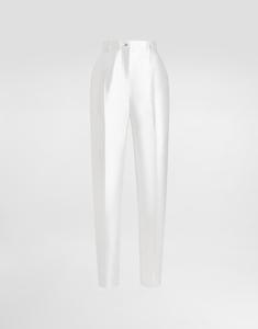 Шелковые брюки Dolce & Gabbana, белый