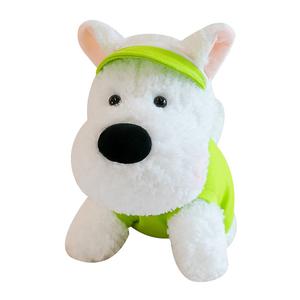 Очаровательная и милая плюшевая кукла в виде щенка вест хайленд в мультяшном стиле, 25 см высотой MERCONSER, зеленый