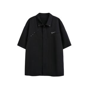 X1617 Рубашка Unisex Black Lapel Moderate Others