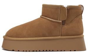 Женские зимние сапоги Daphne короткие на платформе, коричневый