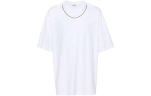 Футболка с вышитым логотипом и цепью AMBUSH, белый