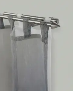 Карниз для штор GARESA "DIAMANT", 2 направляющие, желаемая длина, комплект для штор, выдвижной, конус, имитация нержавеющей стали, без колец 450 см, Ø16мм, цвет edelstahlfarben