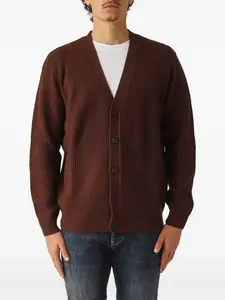 Кардиган с V-образным вырезом Mc2 Saint Barth, коричневый