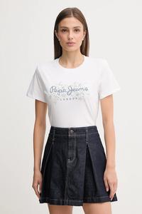 Хлопковая футболка Pepe Jeans, белый