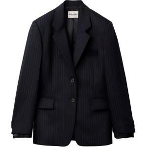 Деловой пиджак женский синий Miu Miu