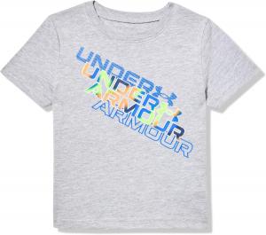 Футболка Under Armour для мальчиков, круглый вырез, легкая и дышащая, Mod Gray - Print Fill Ss