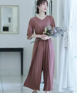 Платье-брюки, платье для вечеринки в знак благодарности, платье для мамы, свадебное платье, вечернее платье, платье для приглашения, платье для особого случая, платье для встречи выпускников Pourvous, цвет Mauve Pink