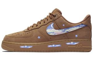 Кастомизированные кроссовки Nike Air Force 1 Unisex, коричневый