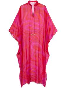 Кафтан с принтом «мармо» от PUCCI, розовый