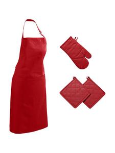 Redbest  Кухонный набор из хлопка, 4 предмета, Сиэтл, красный