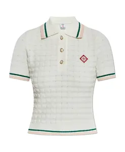 Рубашка поло с нашивкой с логотипом Casablanca, белый