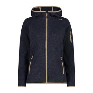 Женская куртка CMP с капюшоном из трикотажного меланжевого цвета 3H19826