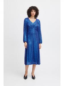 ICHI Трикотажное платье IHFAUCI, стандартный крой, цвет лазурный