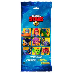 Наборы коллекционных карточек Panini Brawl Stars Fat Packs на английском языке, мультиколор