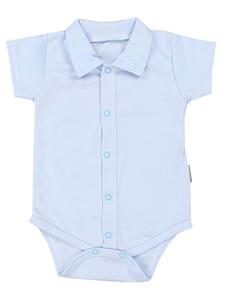 TupTam Детский боди для мальчика с длинными/короткими рукавами и воротником, светло-голубого цвета