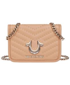 Сумка через плечо Horseshoe Multi Stud Flap Crossbody True Religion, Camel