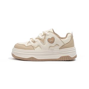 Антискользящие износостойкие низкие детские скейтерские кроссовки Babaya, хаки