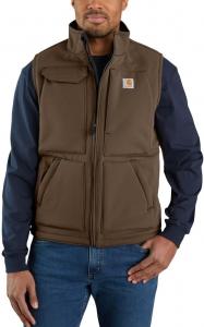 Carhartt мужская 104999 Super Dux жилет с подкладкой из шерпы свободного кроя, Coffee