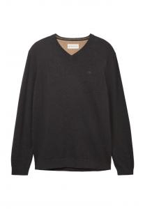 Хлопковый свитер Tom Tailor, черный