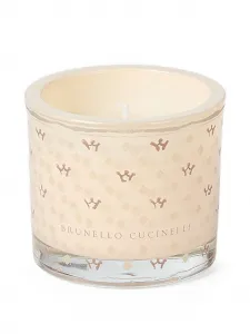 Свеча с геометричным узором Brunello Cucinelli, бежевый