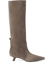 35-миллиметровые замшевые сапоги Brunello Cucinelli, коричневый