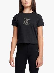 Детская тонированная футболка с диманте Juicy Couture, Black