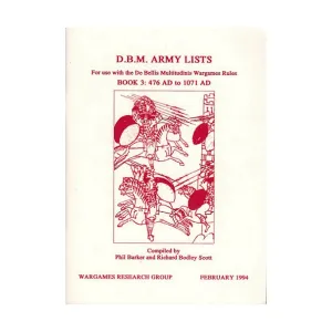 Армейские списки DBM № 3 - с 476 по 1071 год нашей эры (1-е издание), De Bellis Multitudinus - Ancients & Medieval (Wargames Research Group)