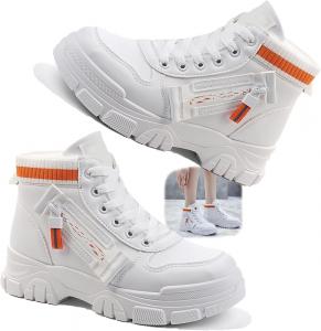 Женские зимние ботинки водонепроницаемые с меховой подкладкой, теплые походные легкие уличные ботинки с противоскользящей подошвой, ботинки для снега до щиколотки для трекинга и прогулок Generic, White-B 7.5