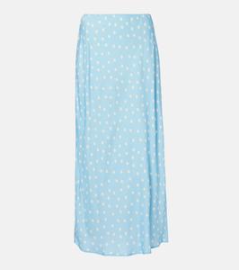 Юбка миди в горошек Ardith Rixo, Light Blue Mini Polka Dots