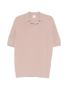 Футболка с короткими рукавами и воротником Eleventy, бежевый