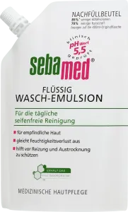 Жидкая моющая эмульсия без мыла сменная упаковка 400 мл sebamed