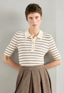 Полосатая рубашка поло Mos Mosh, Coffee Quartz