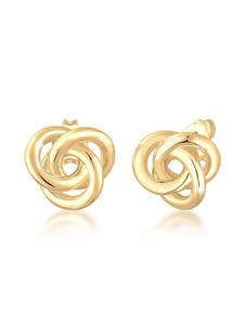 Elli Серьги из серебра 925 пробы в виде золотого узла