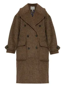 Двубортное пальто Libasto Munthe, коричневый