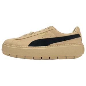 Дышащие платформенные ботинки для скейтбординга с эффектом увеличения роста, низкие, женские, PUMA, коричневый