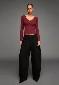 Топ с длинными рукавами Bershka, Dark Red