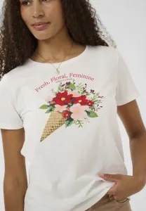 Футболка с принтом crjoliy Cream, Red Bouquet Cone