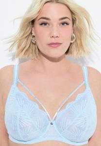 Бюстгальтер на косточках STRAPPY SCALLOPED LACE CUPLESS TRUYOU, светло-голубой