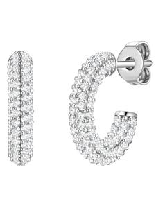 Glanzstücke München Серьги-кольца из стерлингового серебра с цирконами в серебре