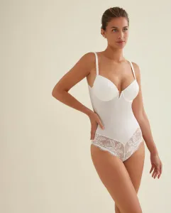 Боди на косточках и с низкой спинкой Promise, белый