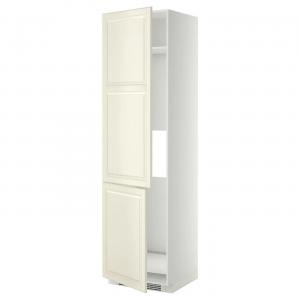 Высокий шкаф с холодильником/морозильником и 2 дверями METOD IKEA, 60x60x220 см, цвет white/bodbyn off-white