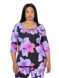 Ulla Popken Длинная футболка черного цвета