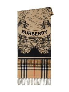 Двусторонний кашемировый шарф Burberry, бежевый