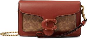Клатч Coated Canvas Signature Tabby Wristlet COACH, цвет Tan Rust