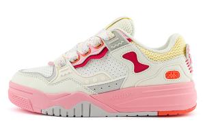 Антискользящие износостойкие низкие кеды для скейтбординга Unisex бело-розовые Kappa, Winter White/Korean White/Pink Peony-0106