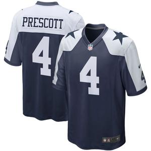 Мужская футболка Dak Prescott Navy Dallas Cowboys Alternate Game Team Nike