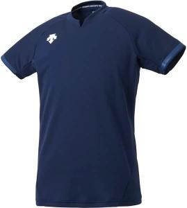 Футболка для волейбола с коротким рукавом Descente, классическая, влагоотводящая, быстросохнущая, эластичная, унисекс, для тренировок