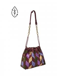 Женская кожаная сумка через плечо Fossil, бордовая, ZB1631186